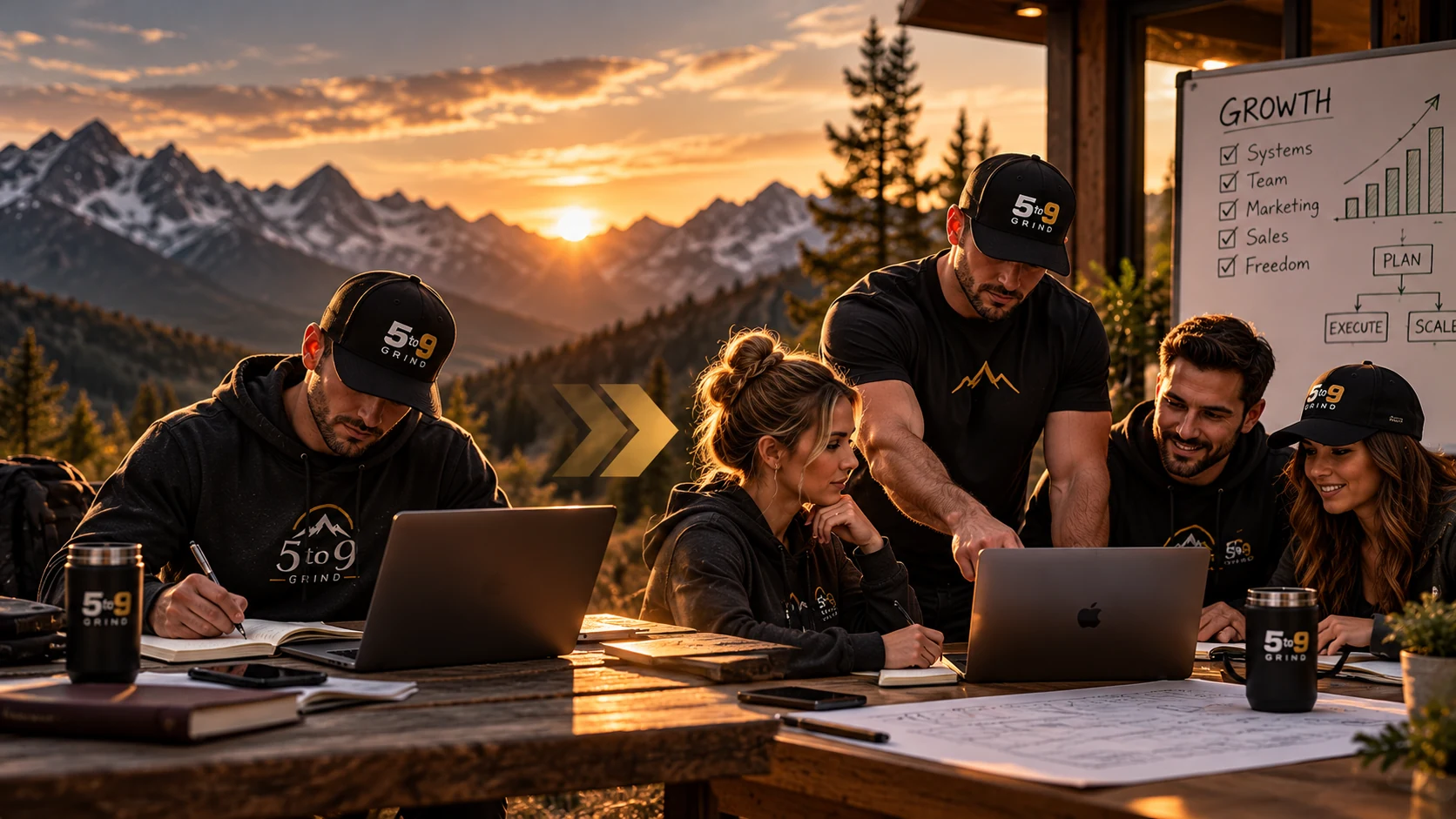 Entrepreneur leading a team as a business transitions toward scalable systems